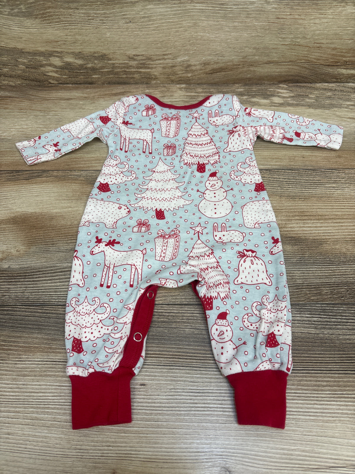 Tesa Babe Snowman Christmas Coverall Blue sz 0-3m