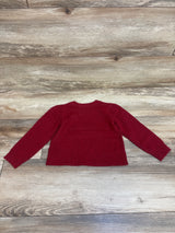 NEW Children's Place Snowman Metallic Knit Sweater Red sz 18-24m