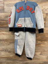 Marvel Spider-Man 2pc Zip Sweatshirt & Joggers Set Blue sz 4T