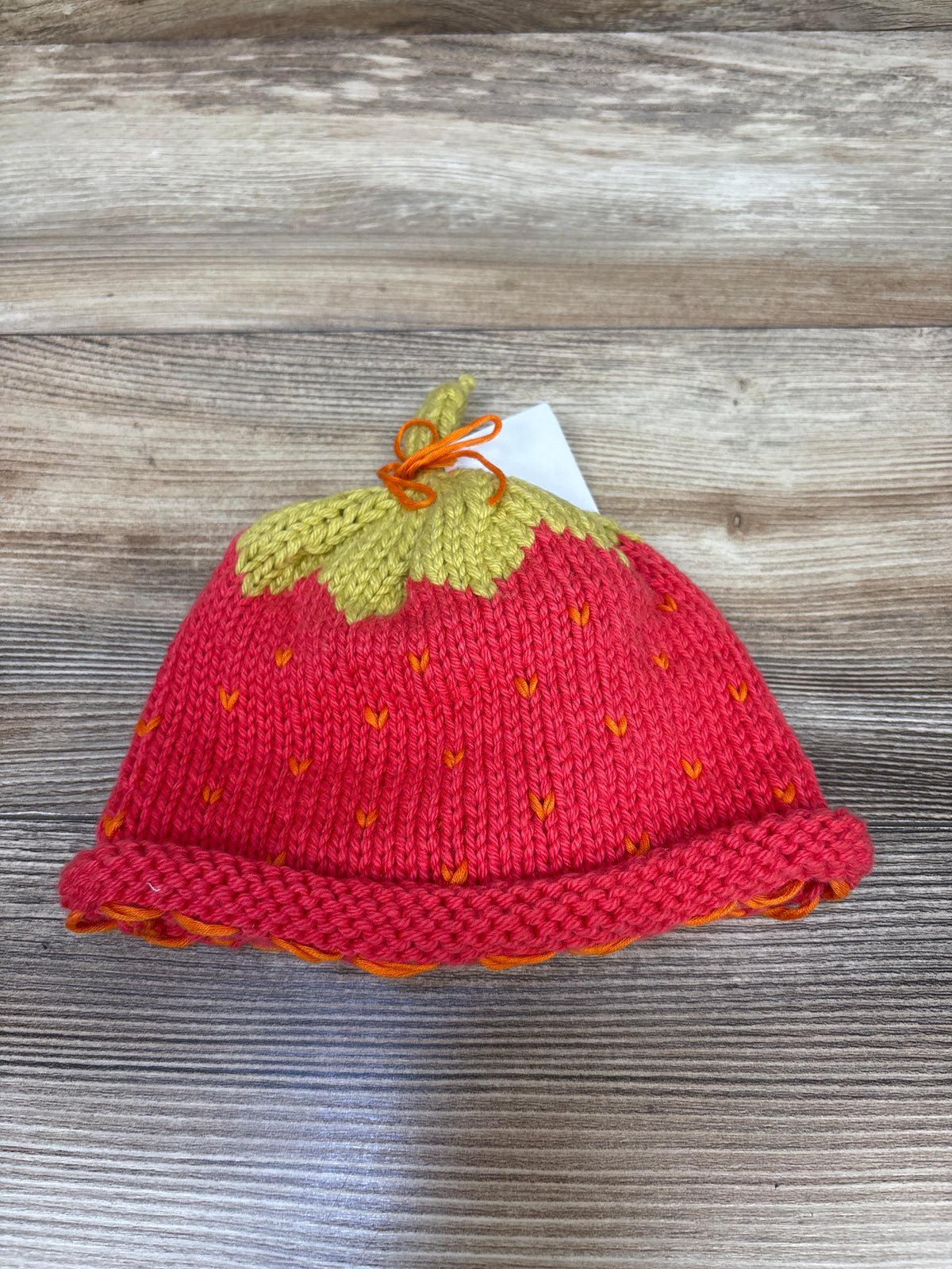 NEW Hand Crocheted Strawberry Hat sz 6-24m