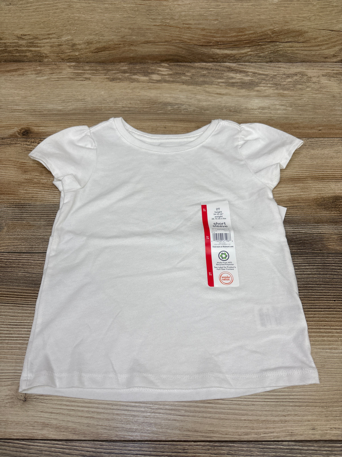 NEW Wonder Nation Puff Sleeve Shirt White sz 2T