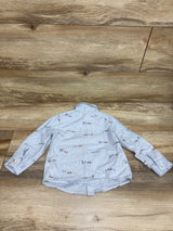 Carter's Long Sleeve Button-Up Shirt Blue sz 24m