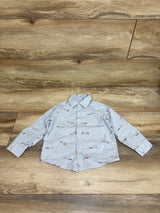 Carter's Long Sleeve Button-Up Shirt Blue sz 24m
