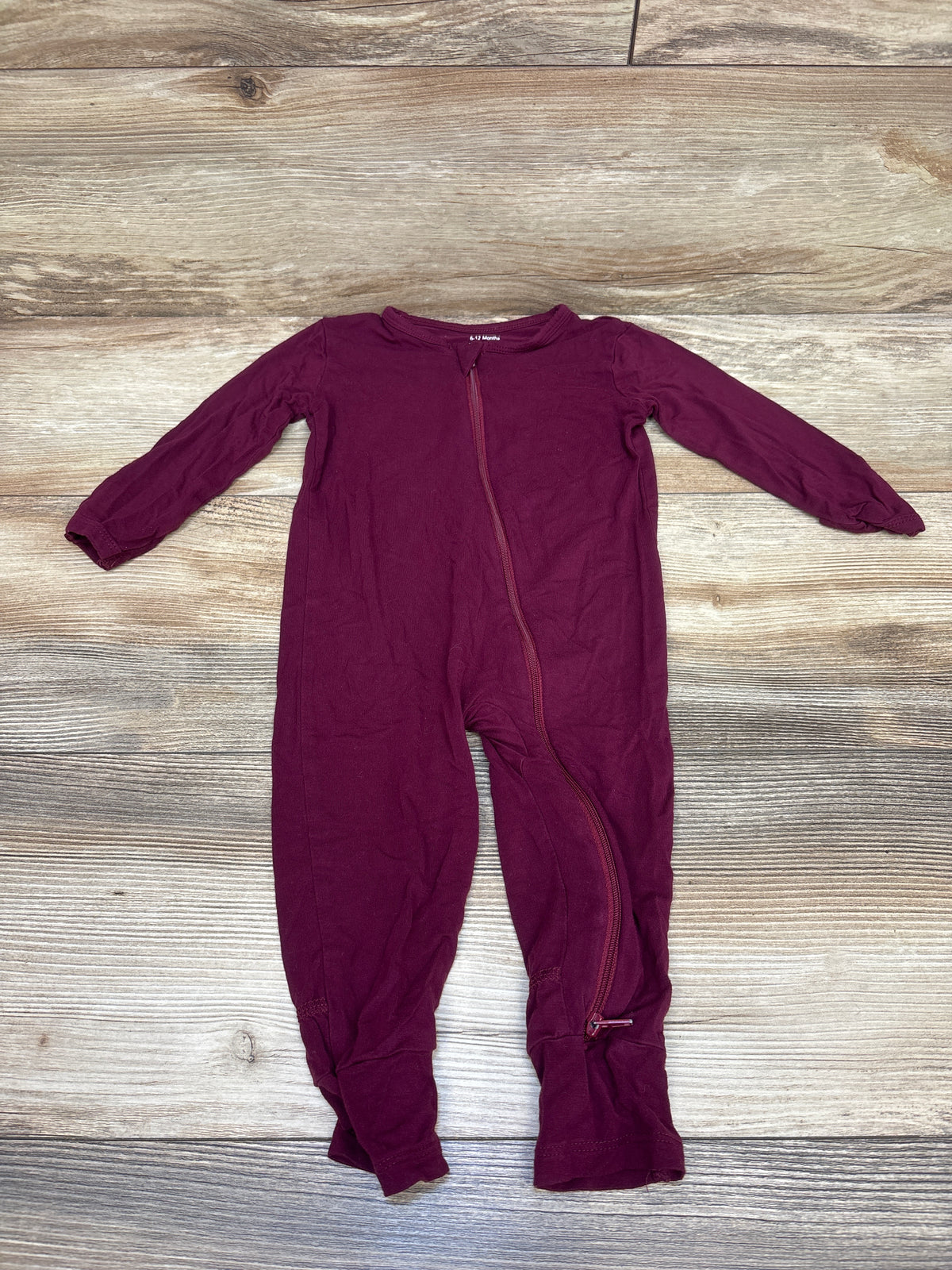 GUISBY Bamboo 2 Way Zipper Sleeper Maroon sz 6-12m