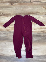 GUISBY Bamboo 2 Way Zipper Sleeper Maroon sz 6-12m