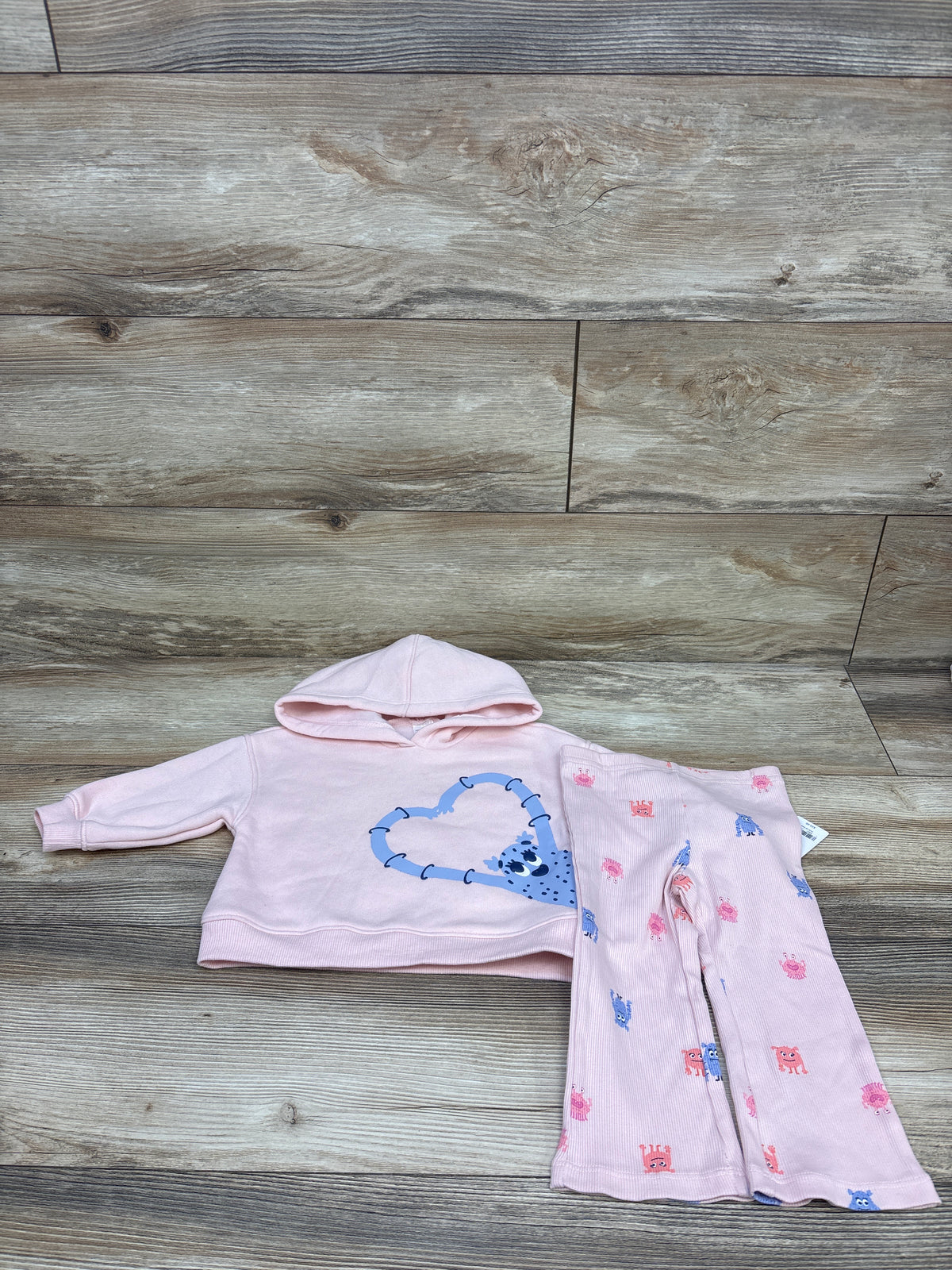 NEW Carter's 2pc Pullover Sweatshirt & Pants Set Pink sz 12m