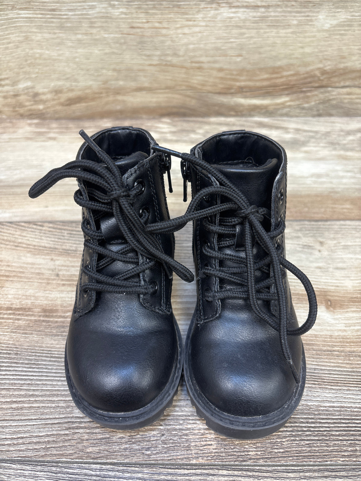 Baby Gap Lace-Up Ankle Boots Black sz 6c