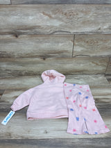 NEW Carter's 2pc Pullover Sweatshirt & Pants Set Pink sz 12m
