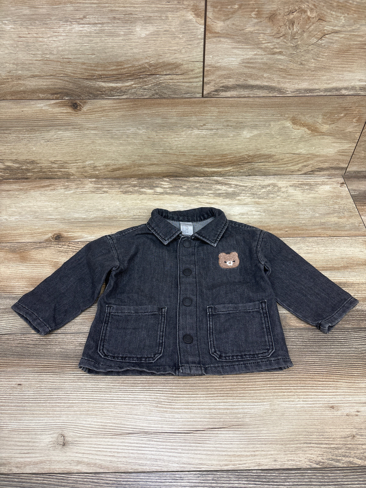 H&M Denim Button-Up Shirt Grey sz 9m