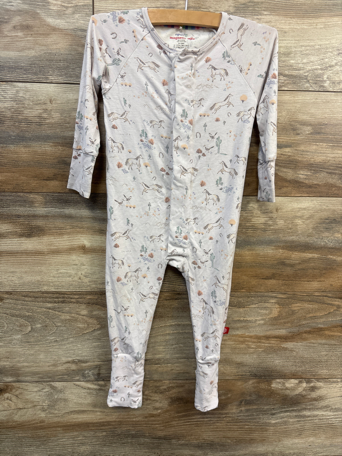 Magnetic Me RightFit Horse Convertible Footie Sleeper Beige sz 12-18m