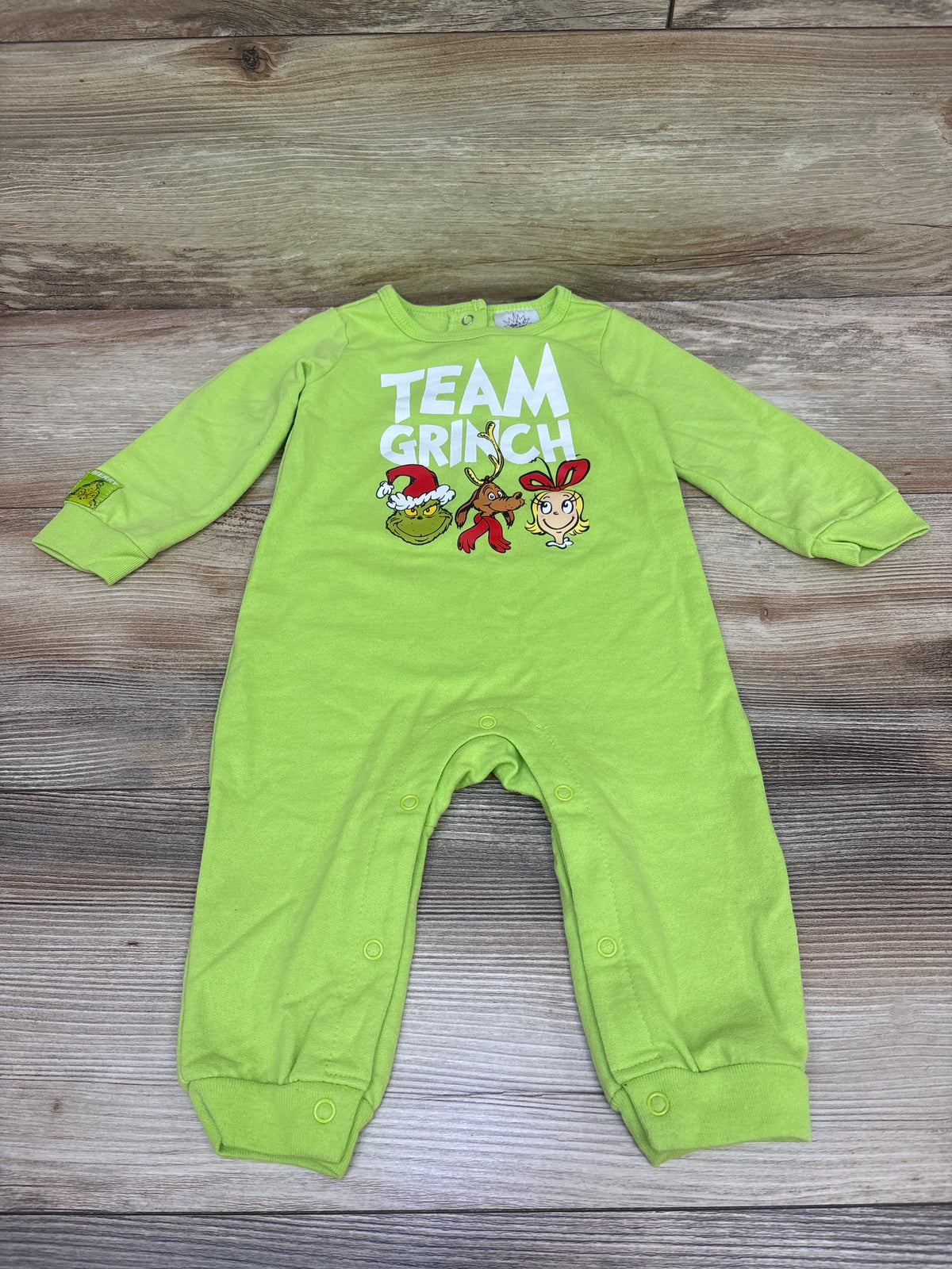 The Grinch Team Grinch Coverall Green sz 6/9m