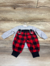 NEW Just One You 2pc Santa Sweatshirt & Pants Set Grey sz 3m