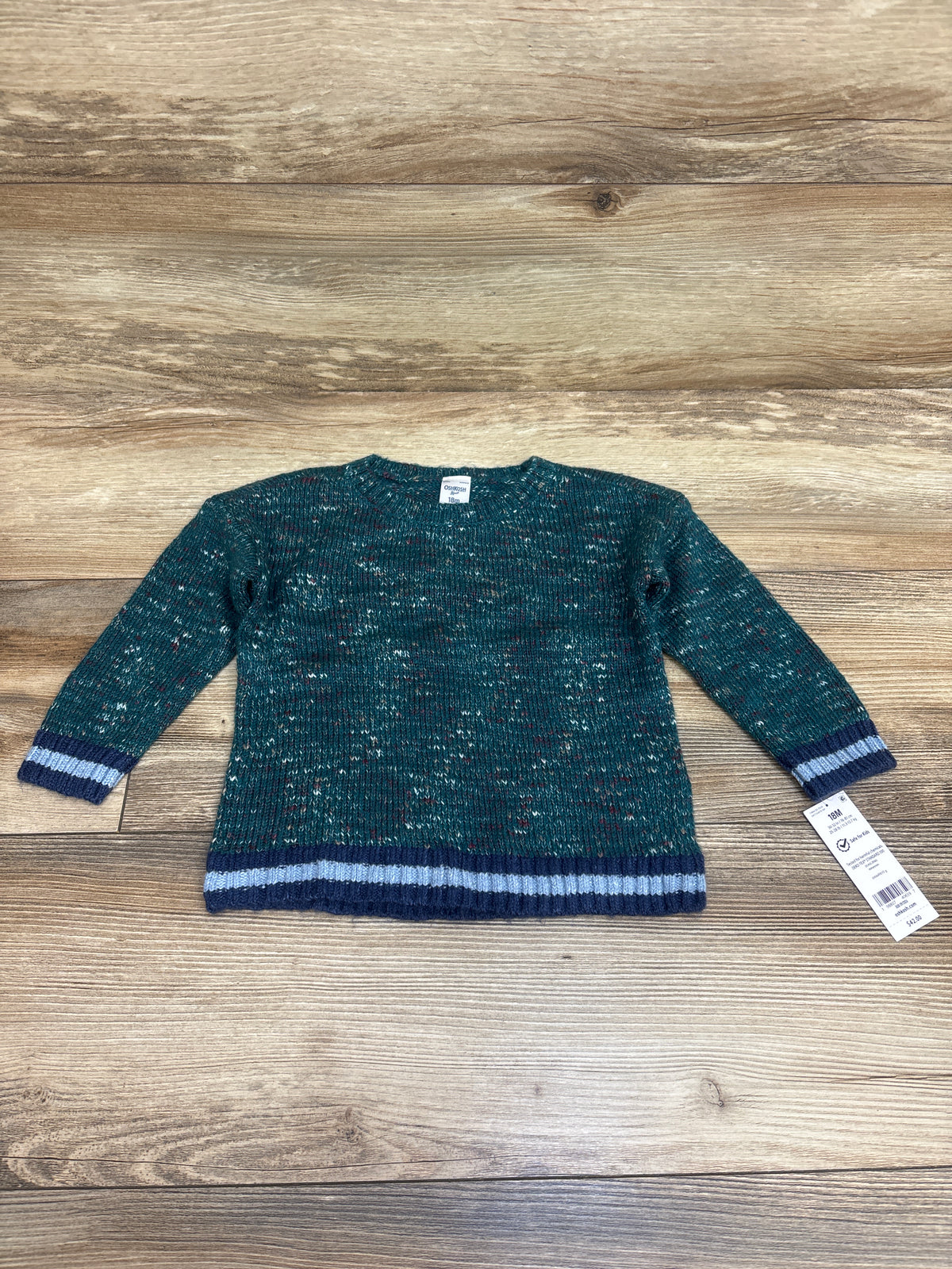 NEW Oshkosh Knit Sweater Green sz 18m