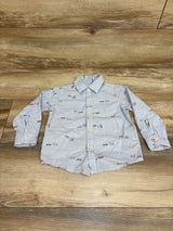 Carter's Long Sleeve Button-Up Shirt Blue sz 24m