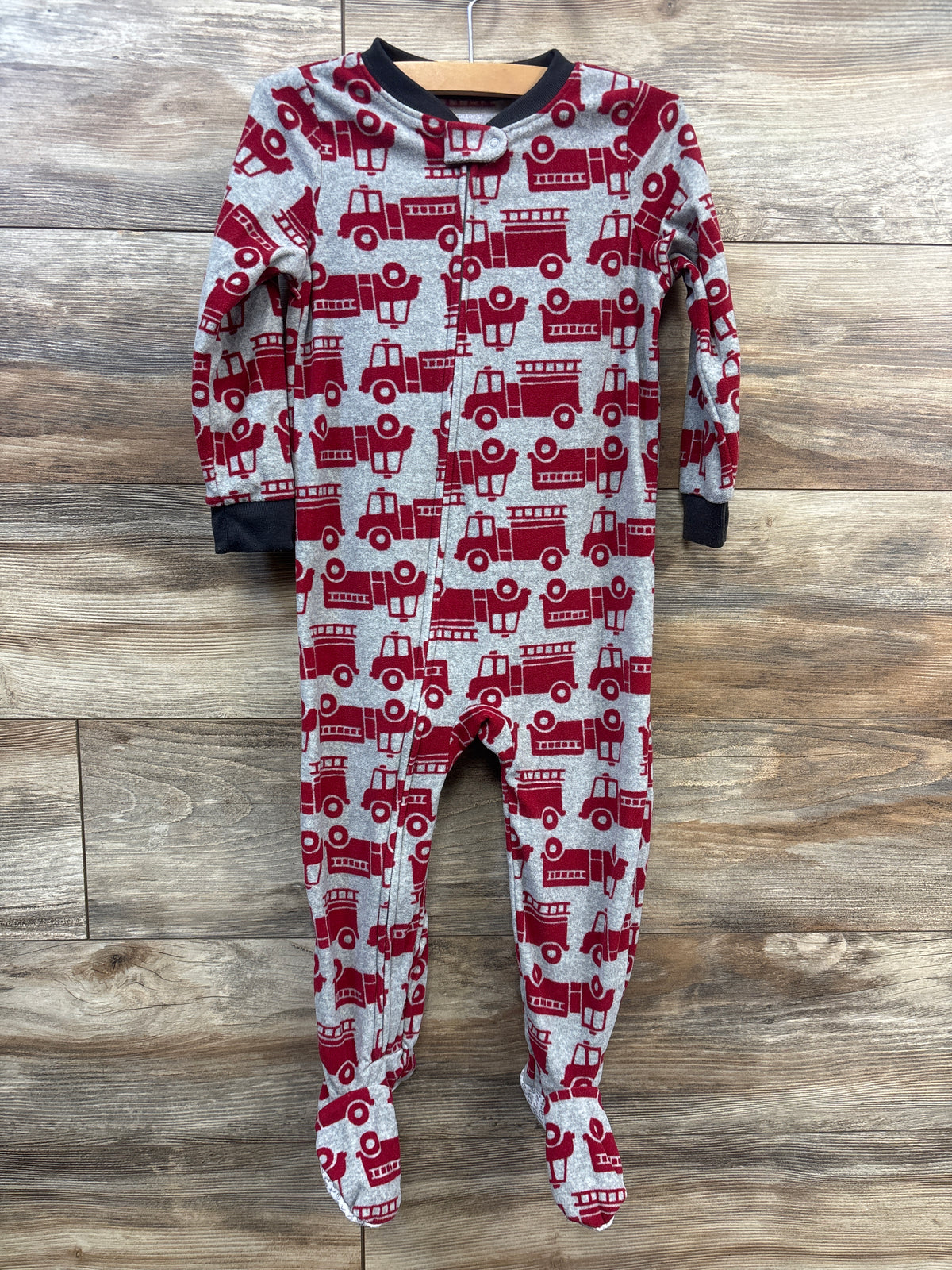 Carter's Firetruck Blanket Sleeper Grey sz 3T