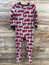 Carter's Firetruck Blanket Sleeper Grey sz 3T