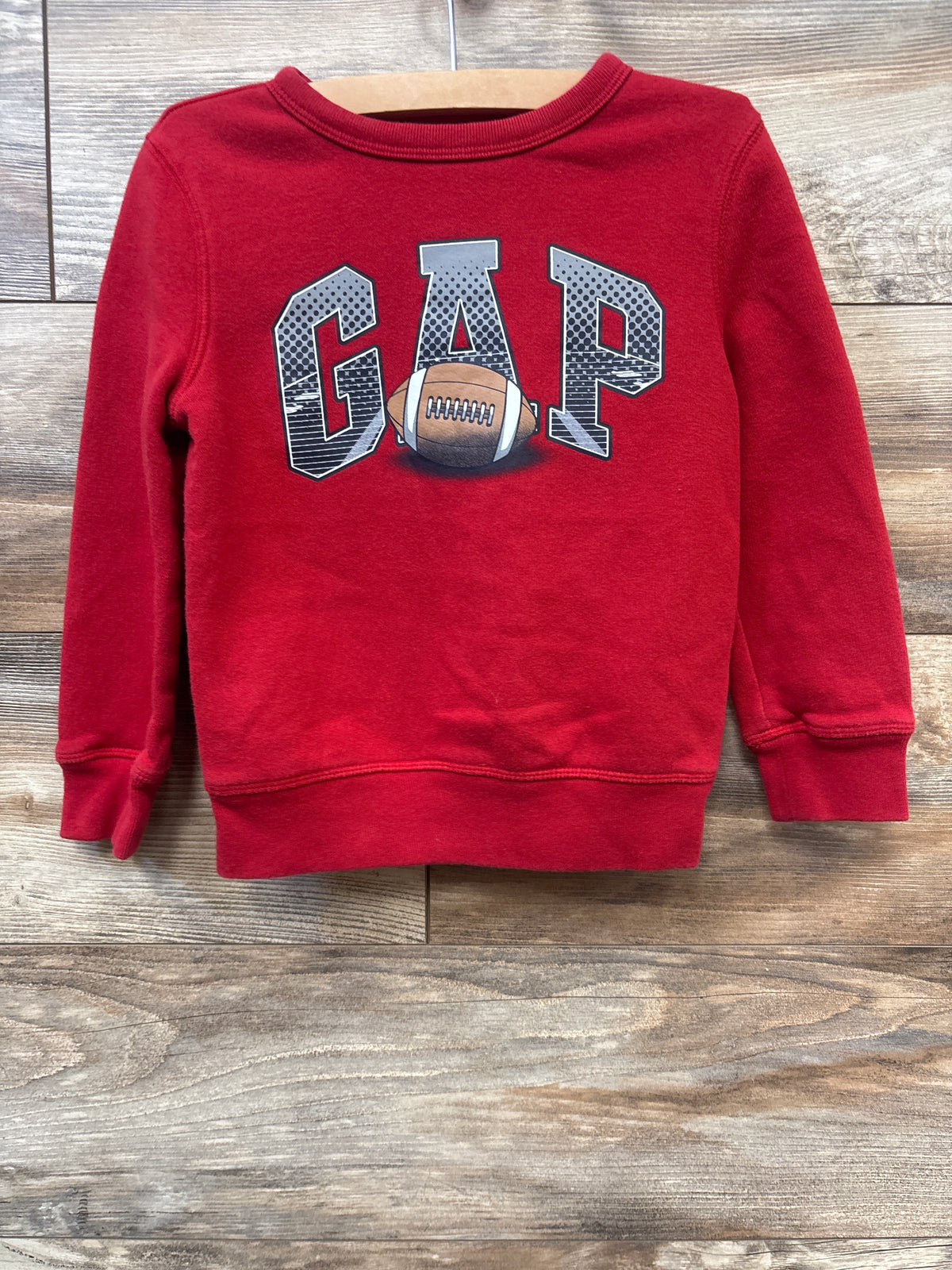 Baby Gap Football Pullover Sweatshirt Red sz 4/5T