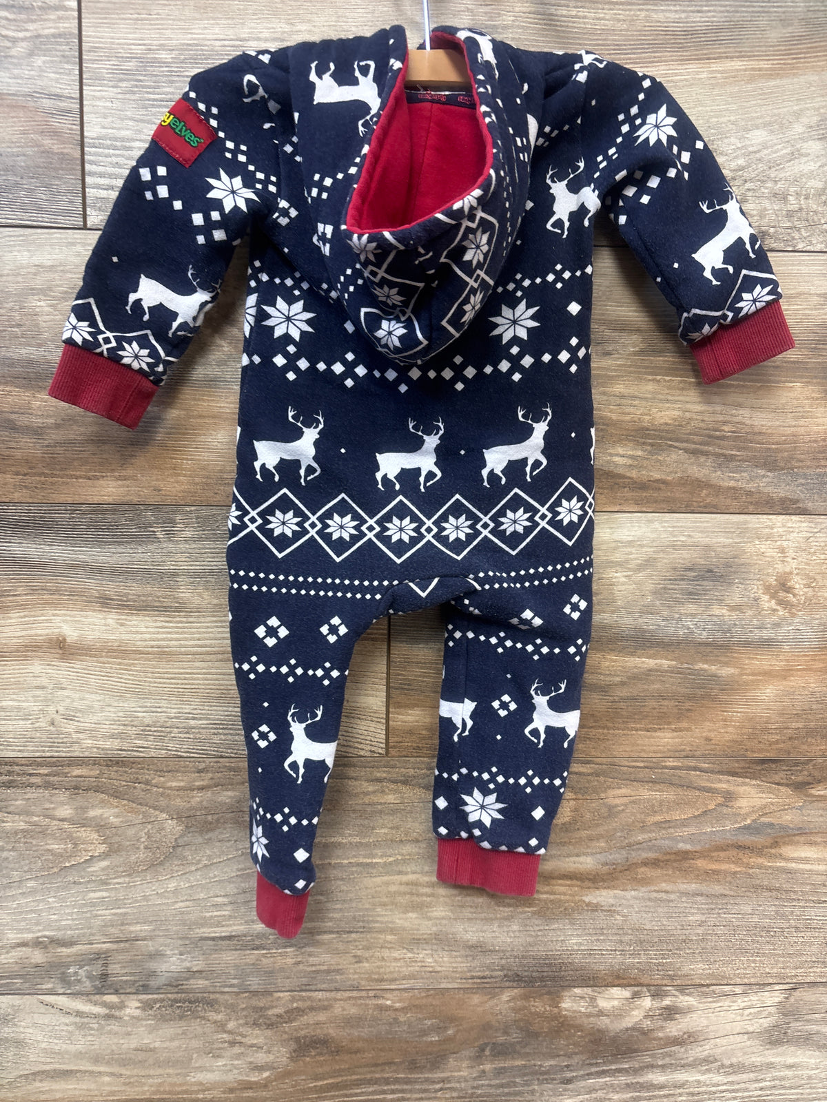 tipsyeLves Reindeer Hooded Jumpsuit Navy sz 6-12m