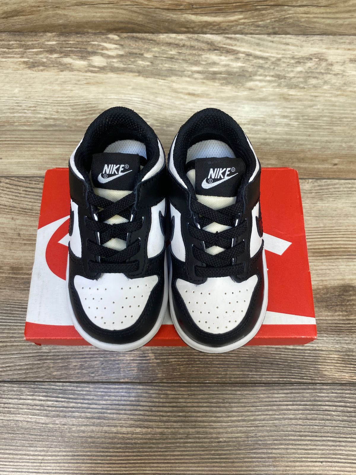 Nike Dunk Low TD 'Black White' Sneakers sz 6c