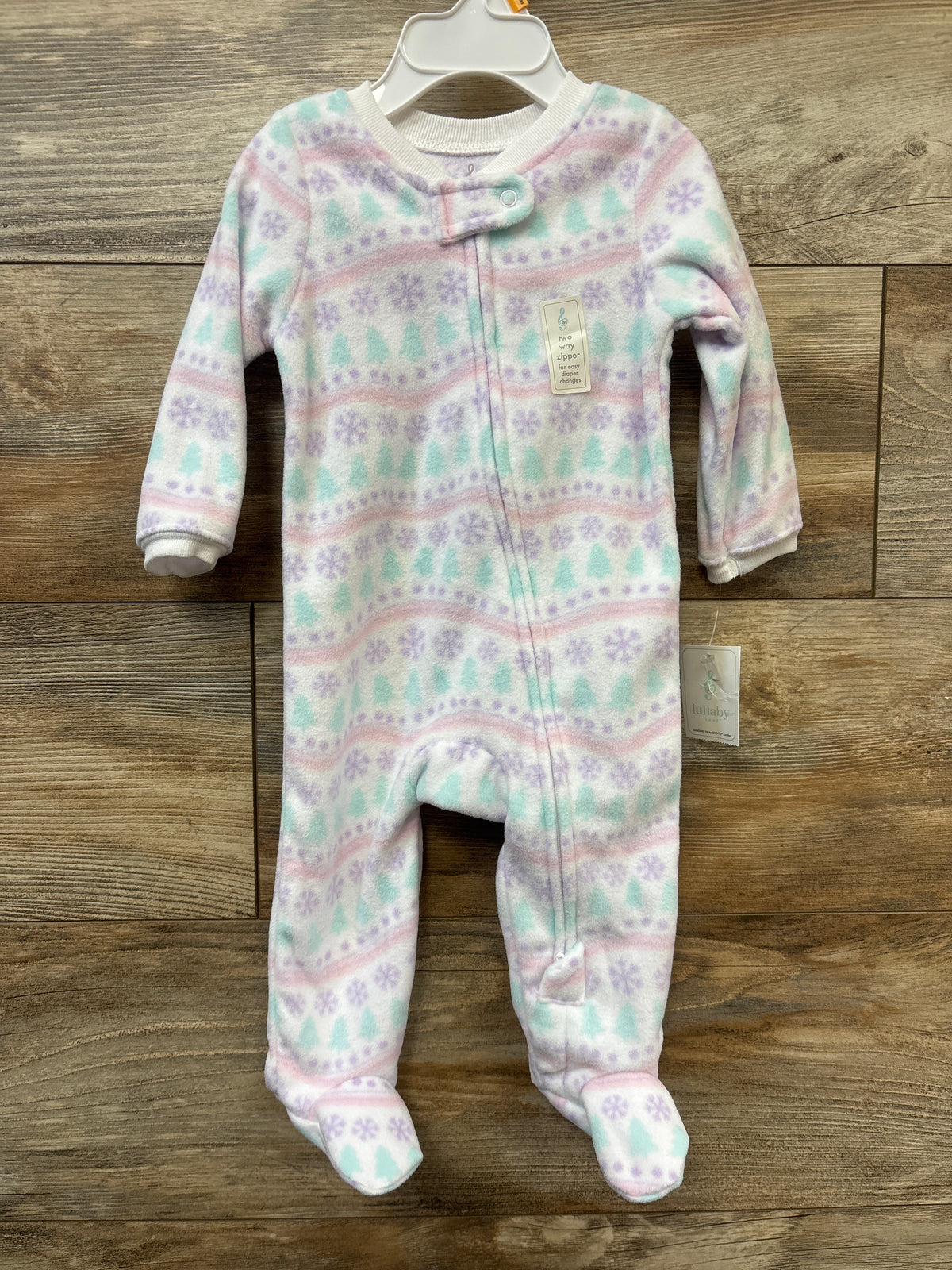 NEW Lullaby Lane Fair Isle Blanket Sleeper White sz 3/6m
