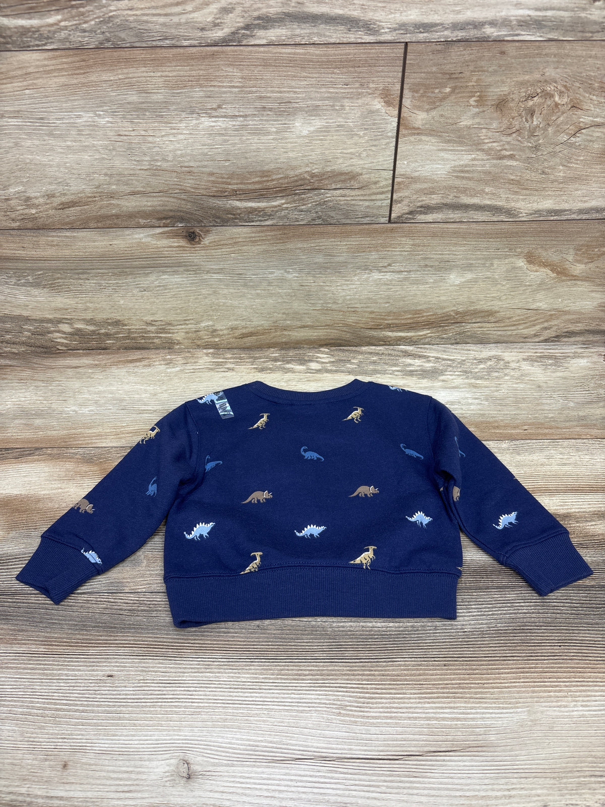 NEW Children's Place Dinosaur Pullover Sweatshirt Navy sz 12-18m