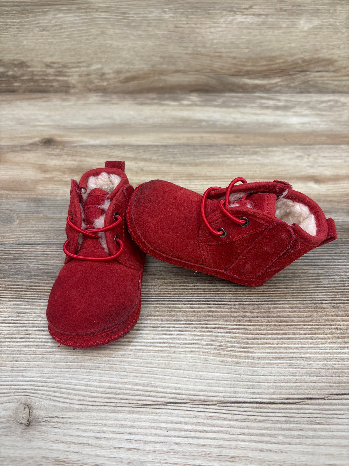 Ugg Baby Neumel Booties "Samba Red" sz 2/3c