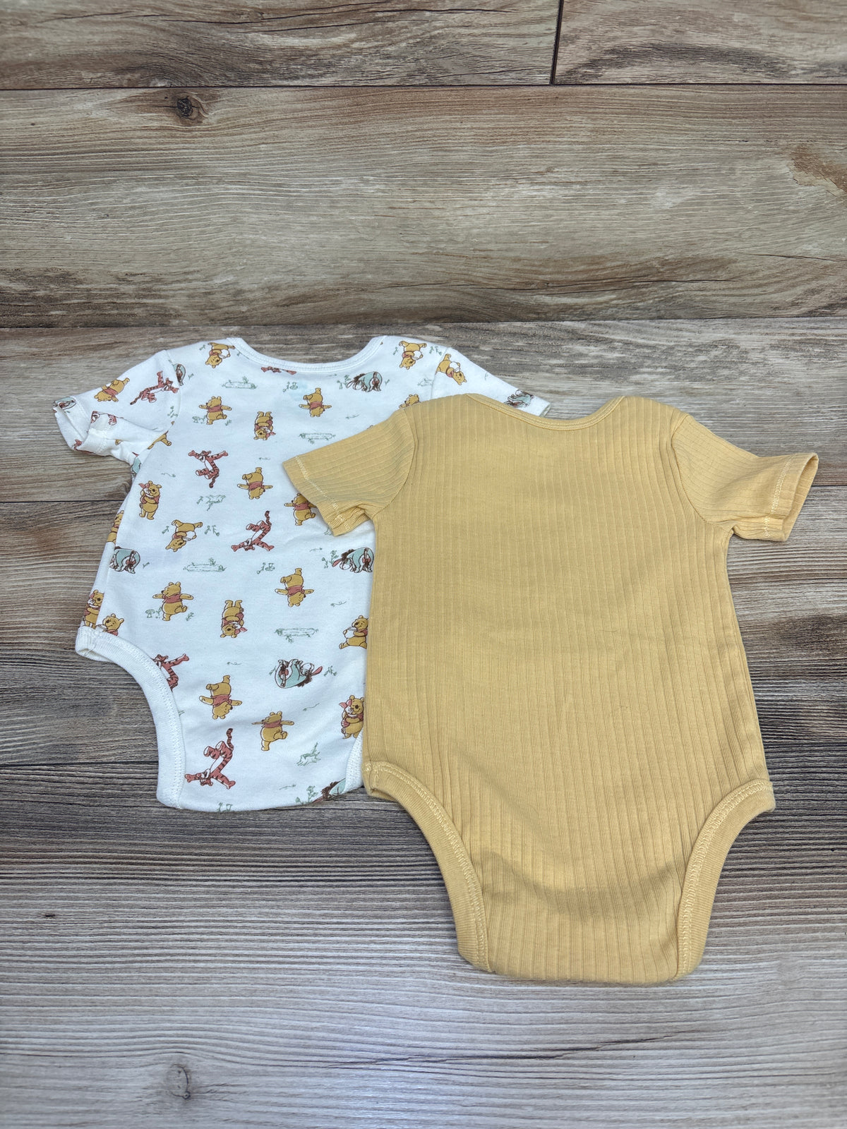Disney Baby 2pk Winnie The Pooh Bodysuits Yellow sz 12m