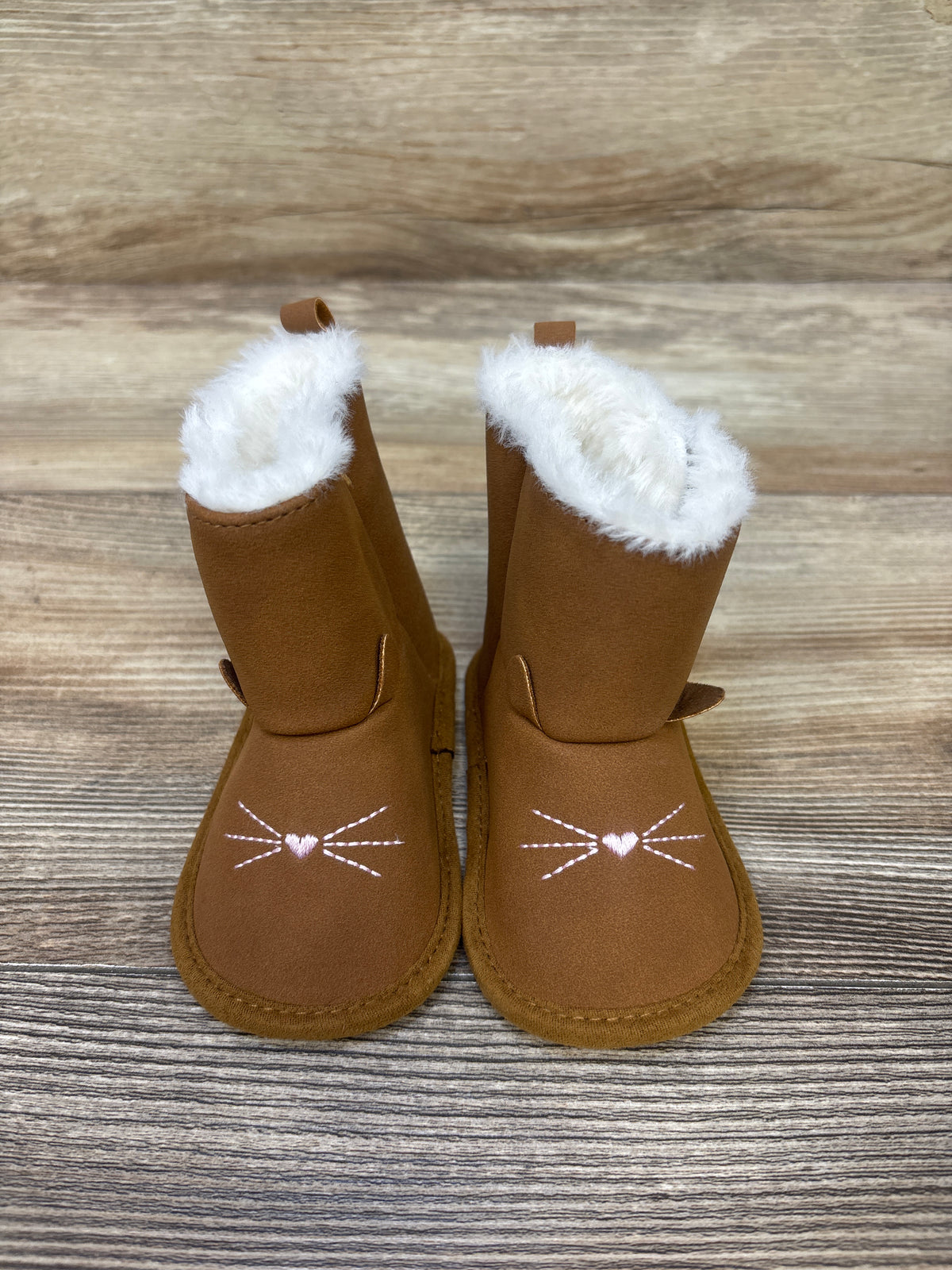 Carter's Faux Fur Kitten Boots Brown sz 3c