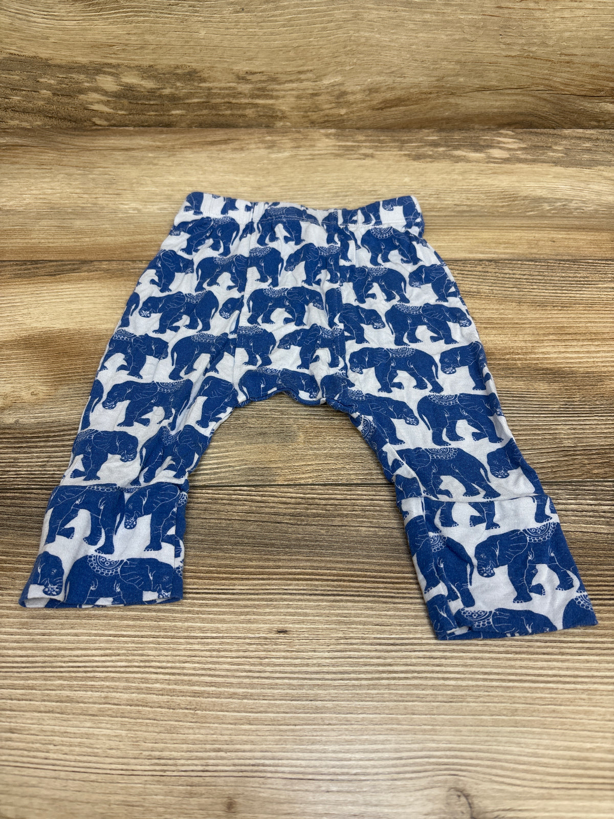 Kate Quinn Bamboo Elephant Print Pants Blue sz 3-6m