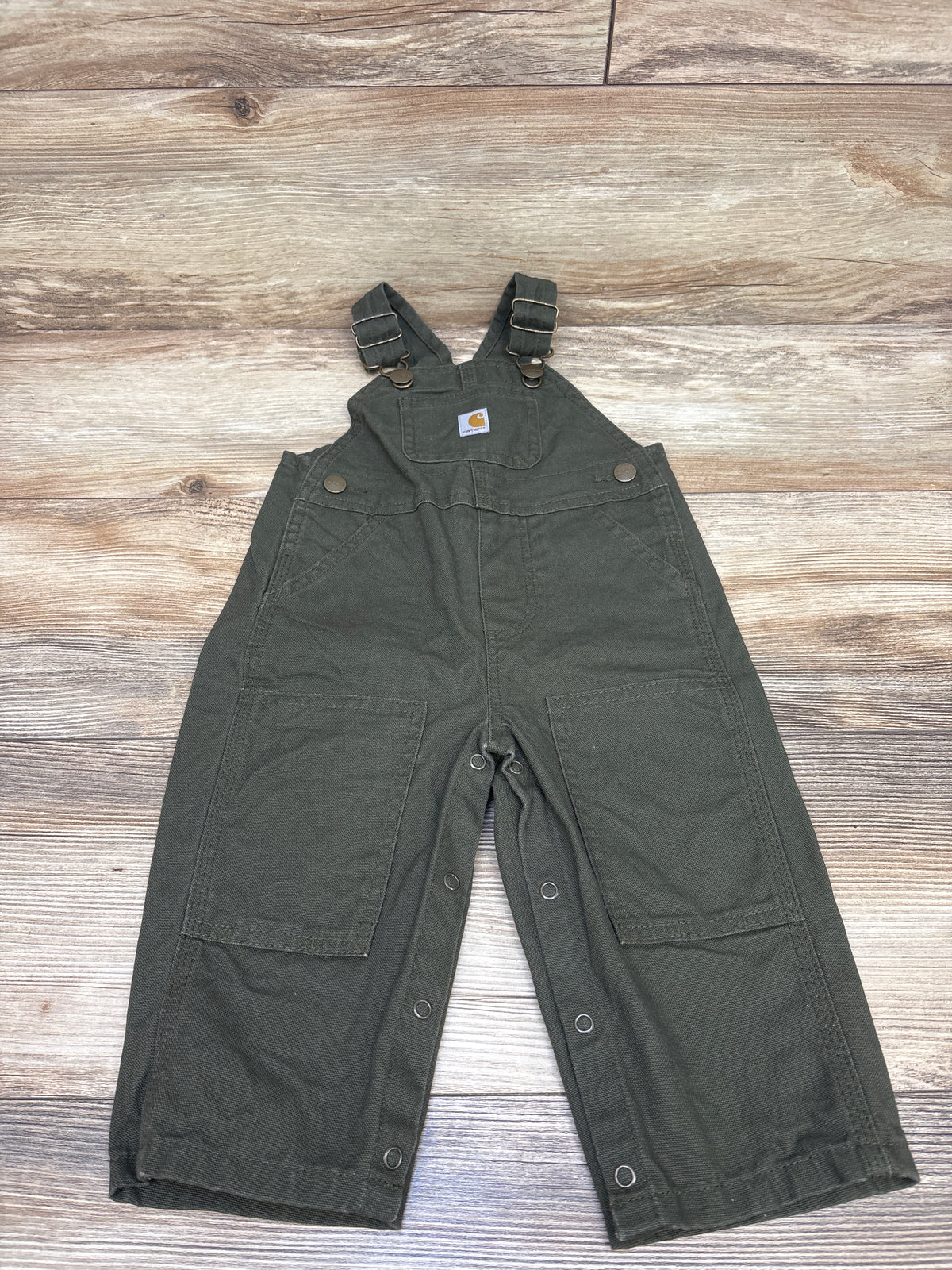 Carhartt Canvas Bib Overalls Green sz 12m