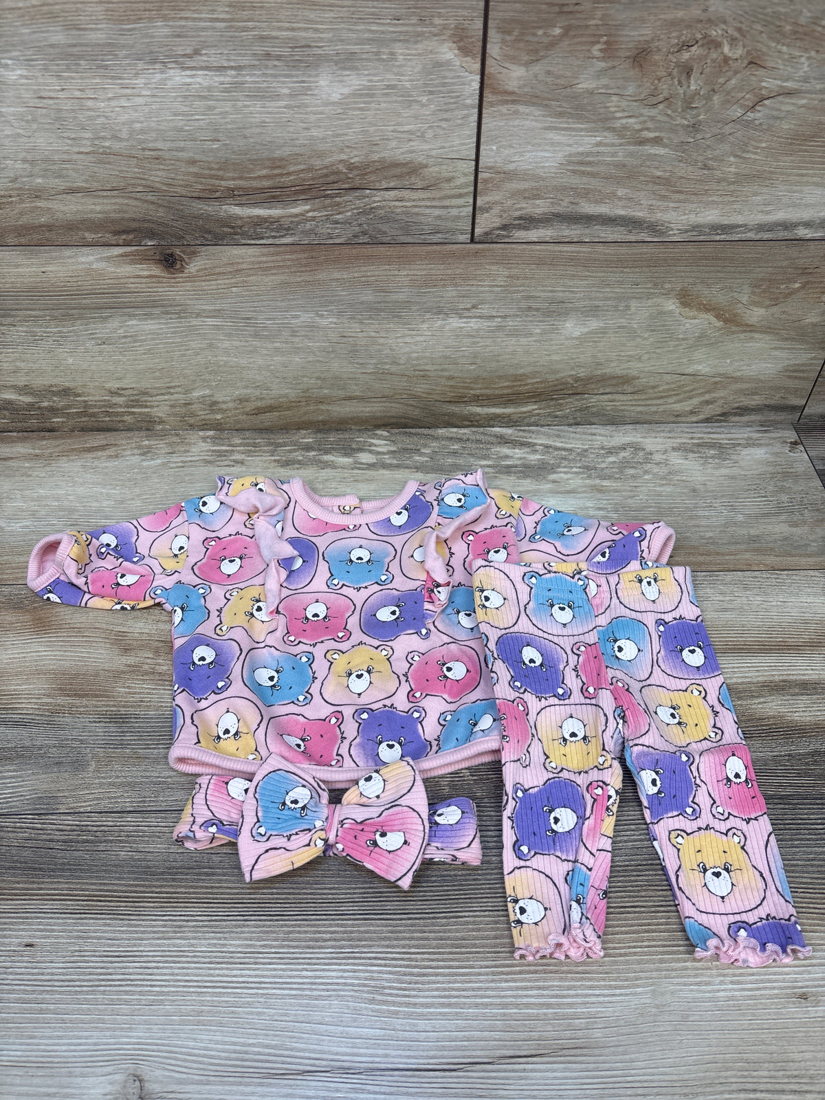 Care Bears 3pc Sweatshirt, Pants, & Headband Set Pink sz 0/3m
