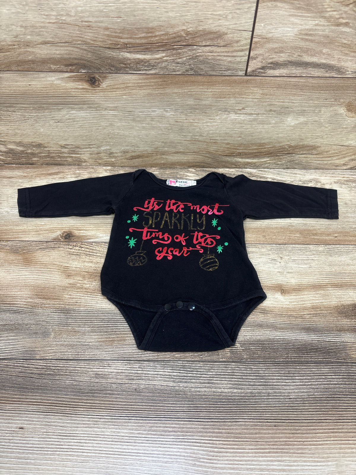 Vogue Fashion The Most Sparkly Time Of The Year Bodysuit Black sz 0-3m