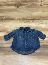 Baby Gap Button Up Denim Shirt Blue sz 0-3m