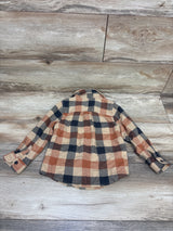 Cat & Jack Plaid Flannel Shirt Tan sz 3T