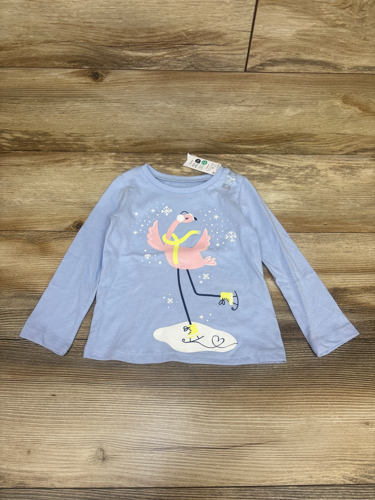 NEW Carter's Long Sleeve Swan Shirt Blue sz 2T