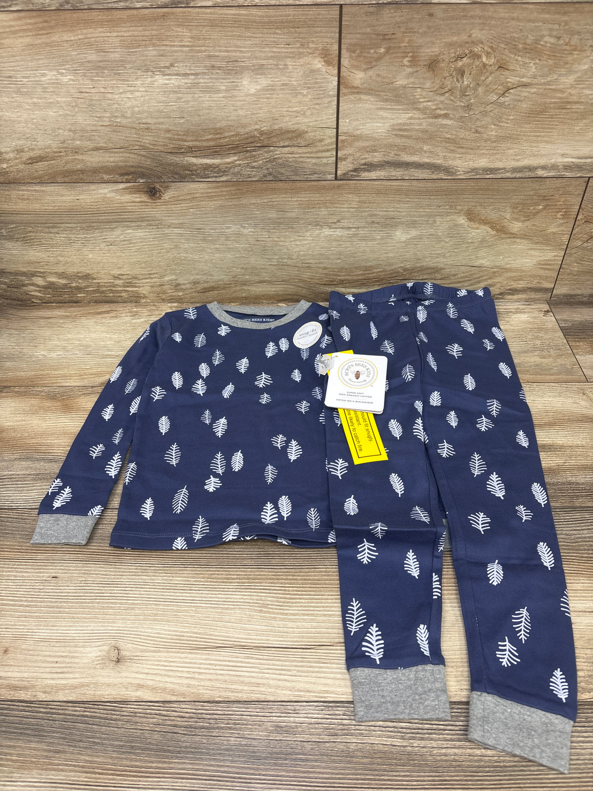 NEW Burt's Bees Baby 2pc Pajama Set Navy sz 5T