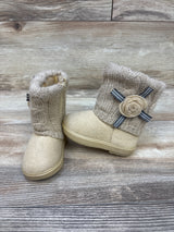 Cable-Knit Sweater Boots Tan sz 2c