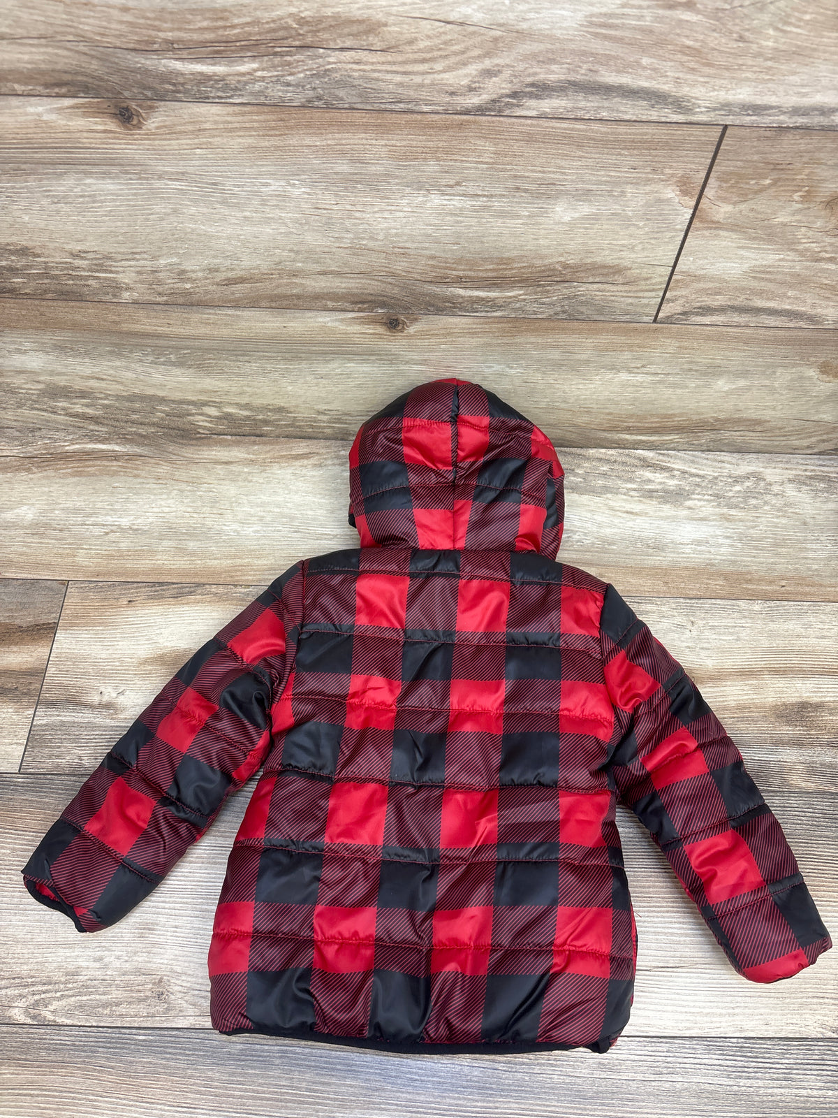 Epic Threads Plaid Puffer Jacket Red sz 3T
