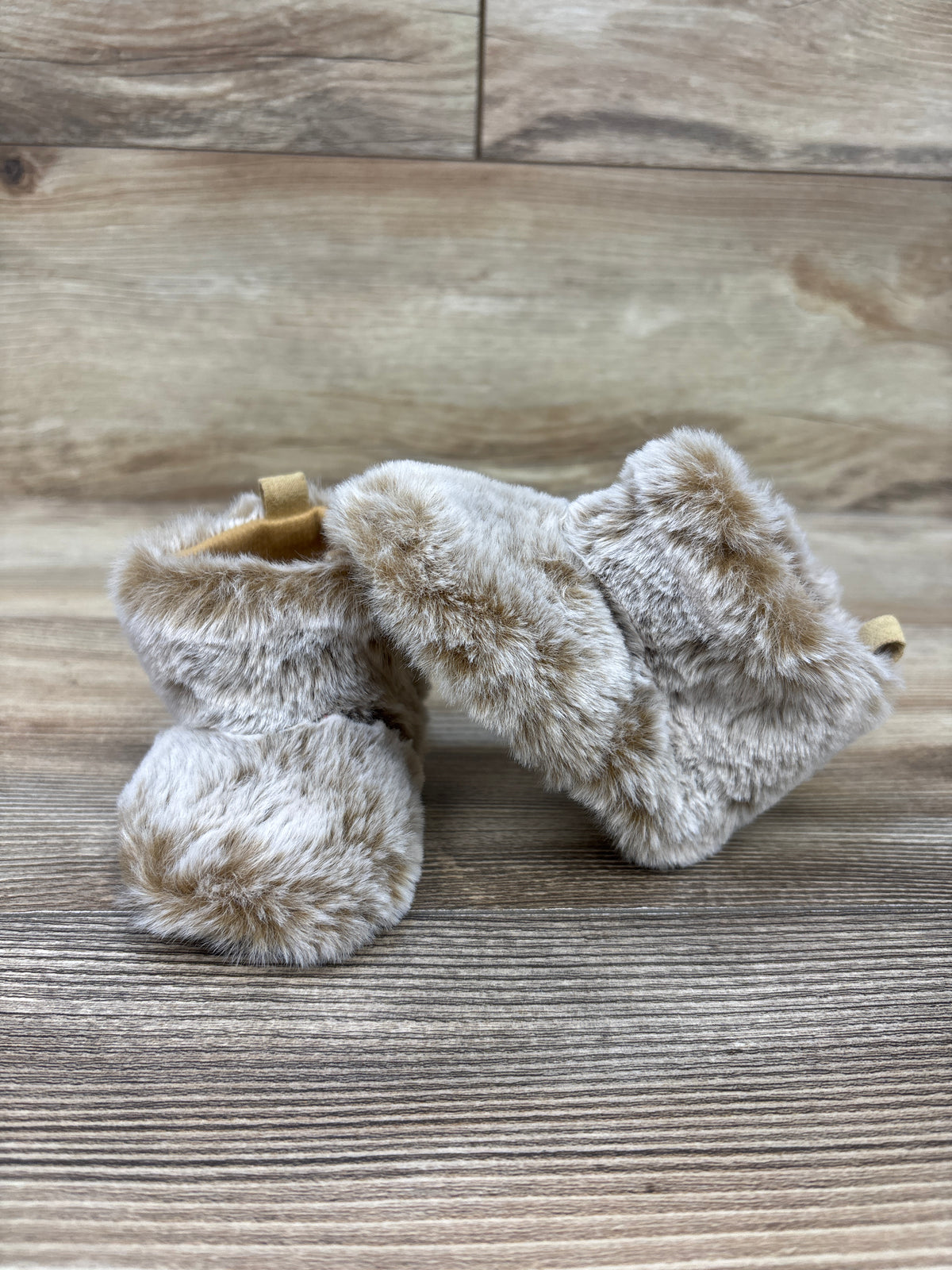 Rising Star Faux Fur Booties Brown sz 3-6m