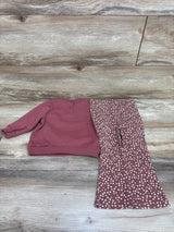 Kensie Baby 2pc Embroidered Sweatshirt & Pants Set Mauve sz 12m
