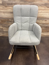 Furniliving Teddy Glider Rocking Chair, Grey