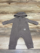 Carter's Waffle Knit Hooded Coverall Brown sz 3m