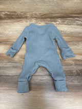 Ribbed Henley Coverall Blue sz 0-3m