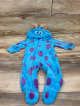 Disney Baby Monsters Inc. Sully Plush Hooded Coverall Blue sz 6m