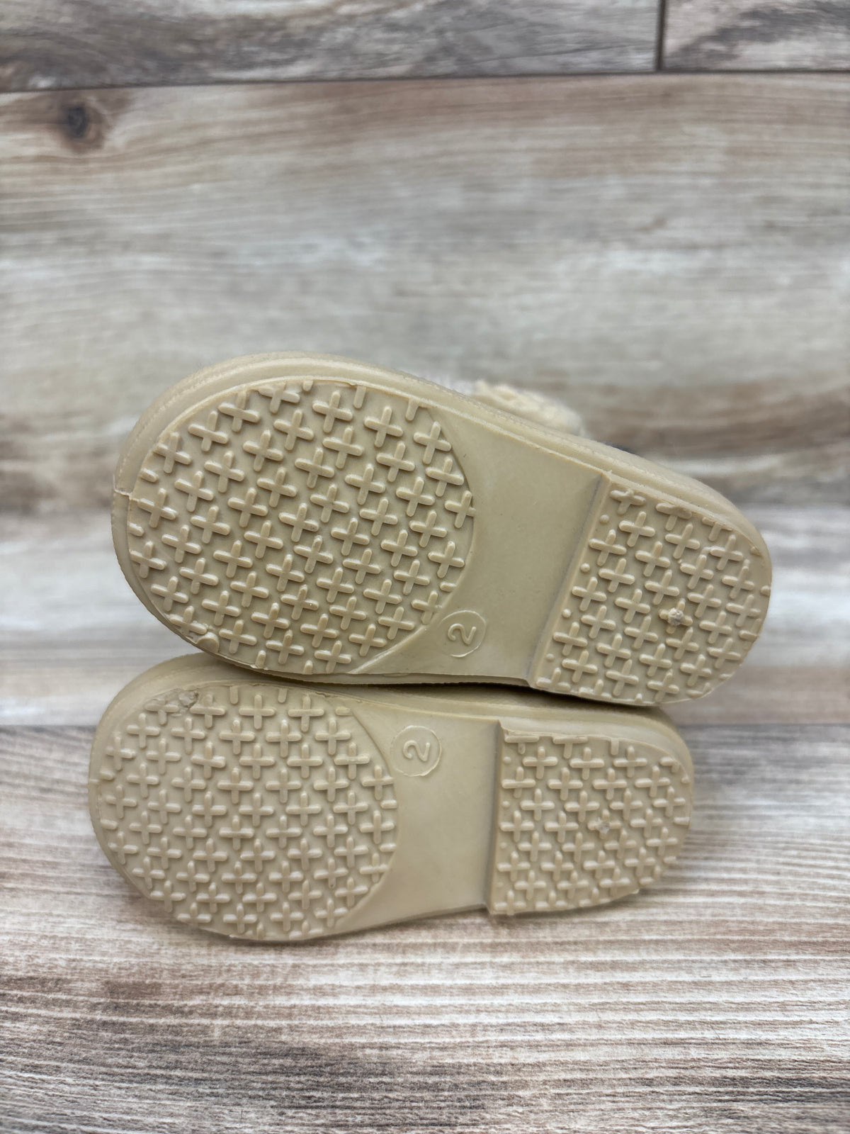 Cable-Knit Sweater Boots Tan sz 2c