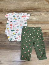 Carter's 2pc Bodysuit & Pants White sz 3m