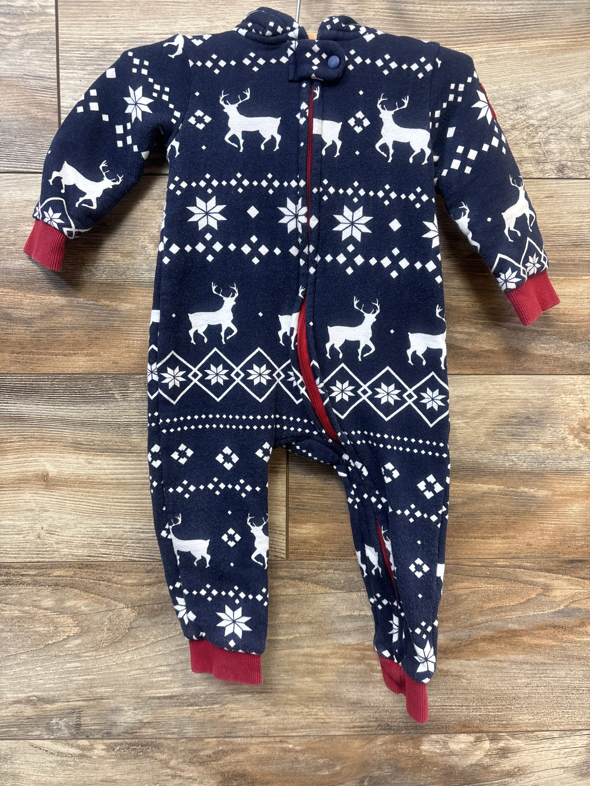 tipsyeLves Reindeer Hooded Jumpsuit Navy sz 6-12m