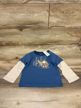 NEW Children's Place Layered Sleeve Shirt Blue sz 12-18m