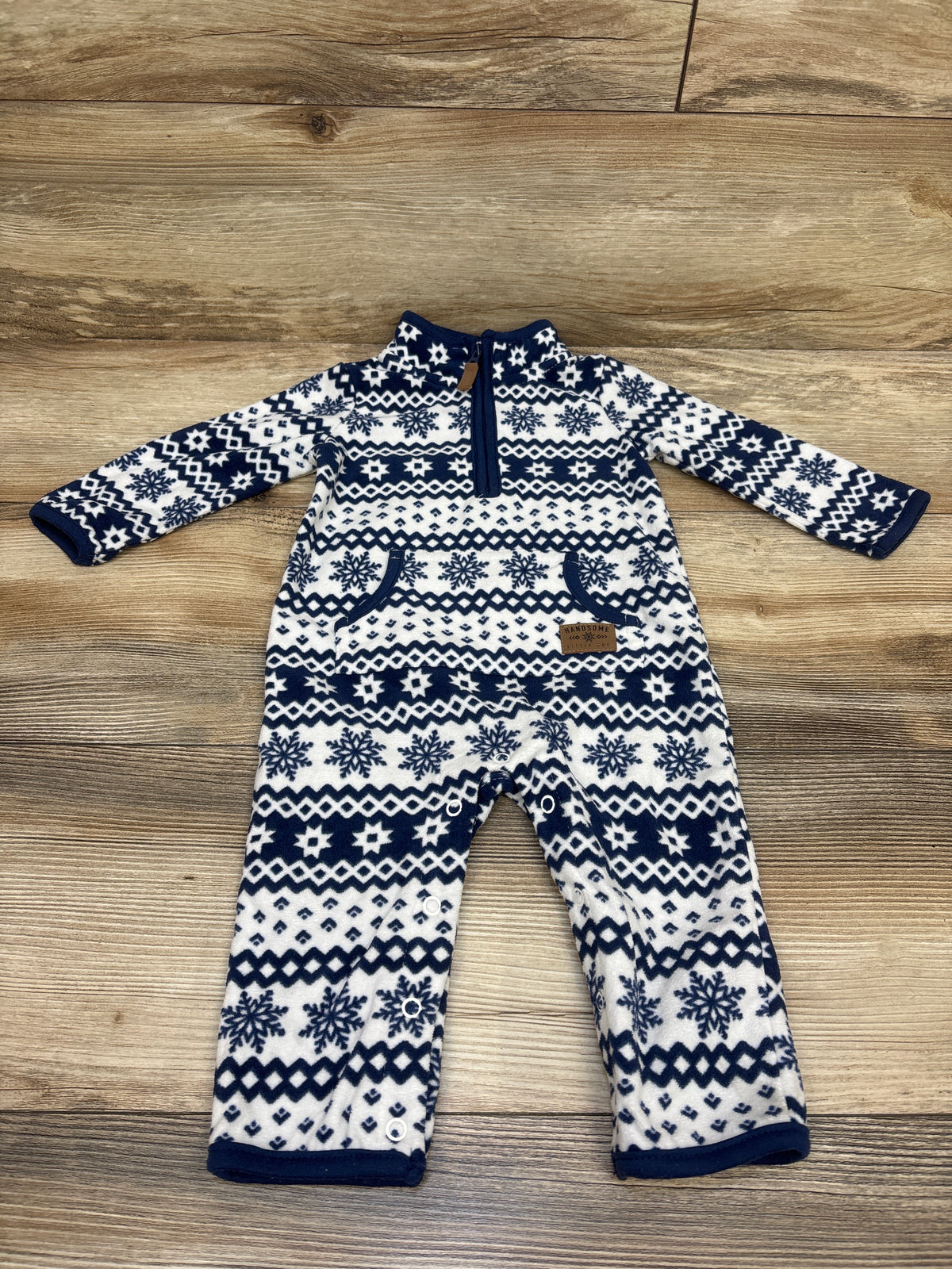 Carter's Fleece Fair Isle Coverall Navy sz 9m