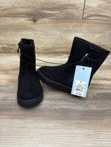 NEW Cat & Jack Pip Shearling Style Boots Black sz 6c